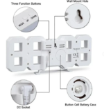 ⁦Digital Clock | White #CL02⁩ - الصورة ⁦2⁩