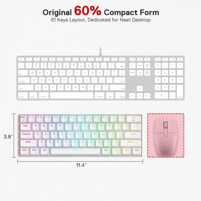 ⁦DRACONIC K530 PRO WHITE (Brown Switches)⁩ - الصورة ⁦5⁩