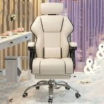 ⁦كرسي جيمنج مريح | ابيض اسود⁩ - الصورة ⁦5⁩