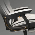 ⁦كرسي جيمنج مريح | ابيض اسود⁩ - الصورة ⁦4⁩