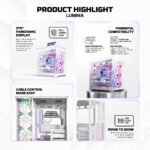 ⁦FANTECH CG85 LUMINA MID Tower BLACK⁩ - الصورة ⁦7⁩