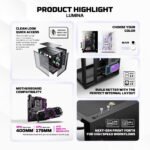 ⁦FANTECH CG85 LUMINA MID Tower BLACK⁩ - الصورة ⁦6⁩