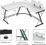 ⁦عرض الرمضان طاولة L + كرسي مكتبي | ابيض⁩ - الصورة ⁦2⁩